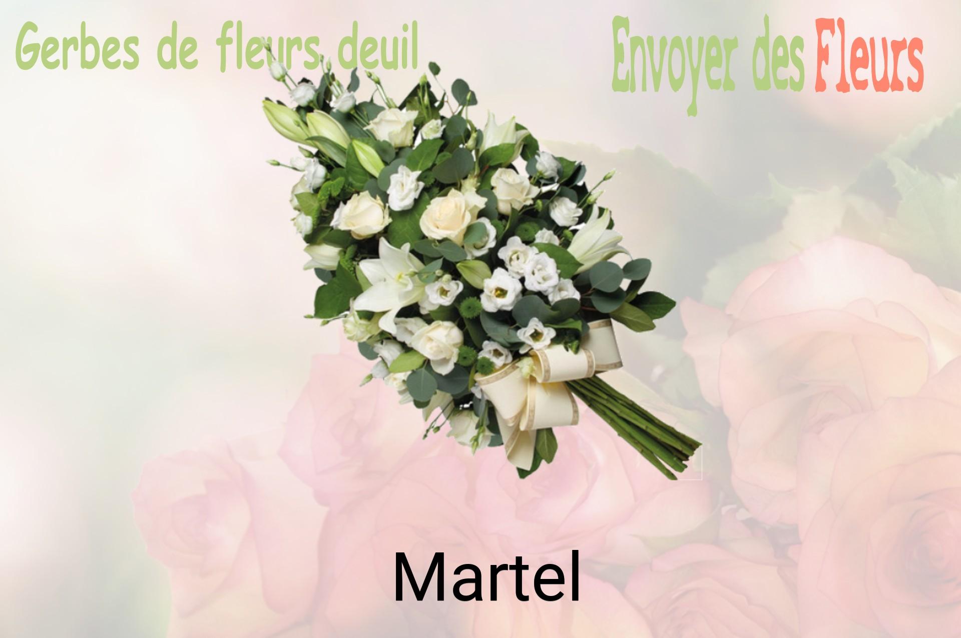 Gerbe de fleurs de deuil livrée à Martel